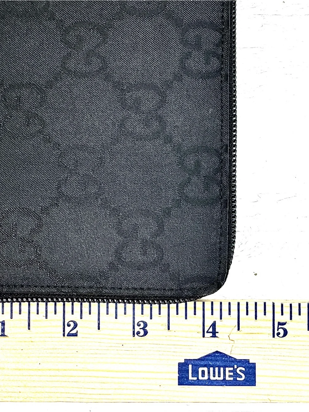 Gucci Black GG Monogram Zip Around Wallet | Authentic Gucci Canvas Continental - Picture 11 of 11
